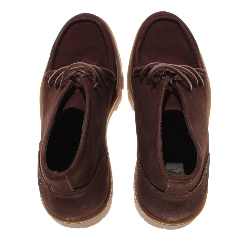 Pastori NWD Lace Up Chukka Boots Size 42 (US 9) in Brown Suede Made in Italy